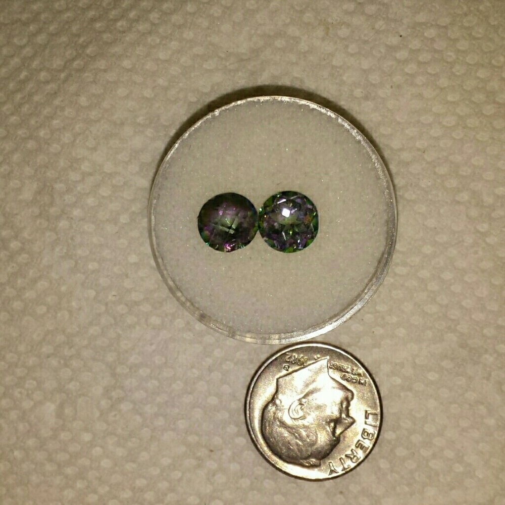 Mystic topaz gemstones